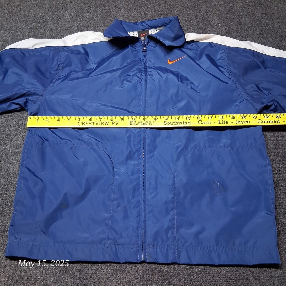 Nike Windbreaker Jacket Youth Size Medium 10 - 12 Blue Full Zip Lightweight - Picture 7 of 10